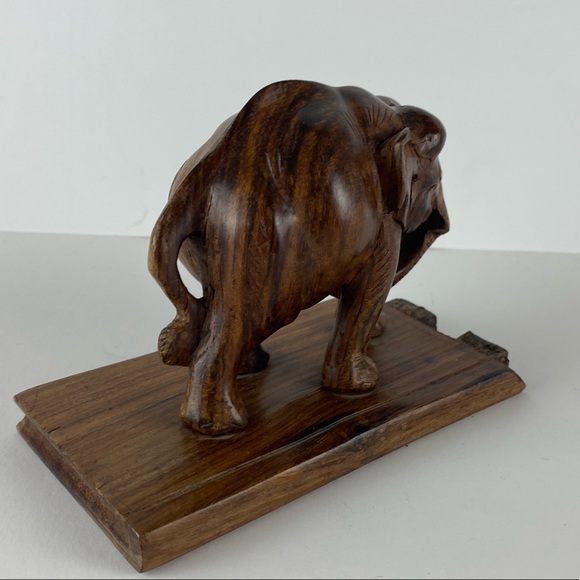 Wood Elephant Figurine - Picture 4 of 4